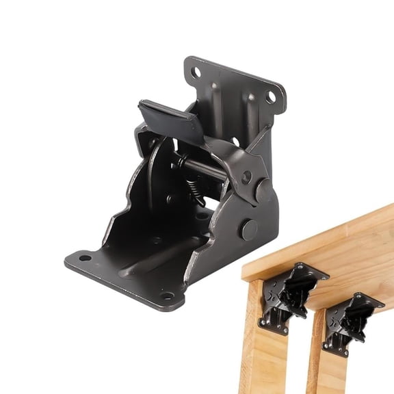 Heavy-Duty Folding Brackets, 0-180 Degree Self-Locking Hinge with Screws for Table Legs, Workbenches & DIY Projects, Quick Install Extension Support