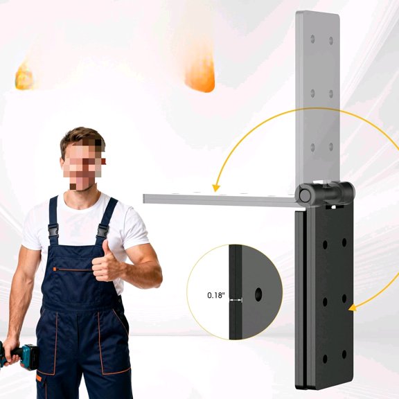 Heavy Duty Folding Butt Hinges,Table Flat Hinges Heavy Duty,270 Degree for Wood,Box,Cabinet, Fence, Bifold Doors,Interior Door (4, Black)$$Tools & Hardware Other