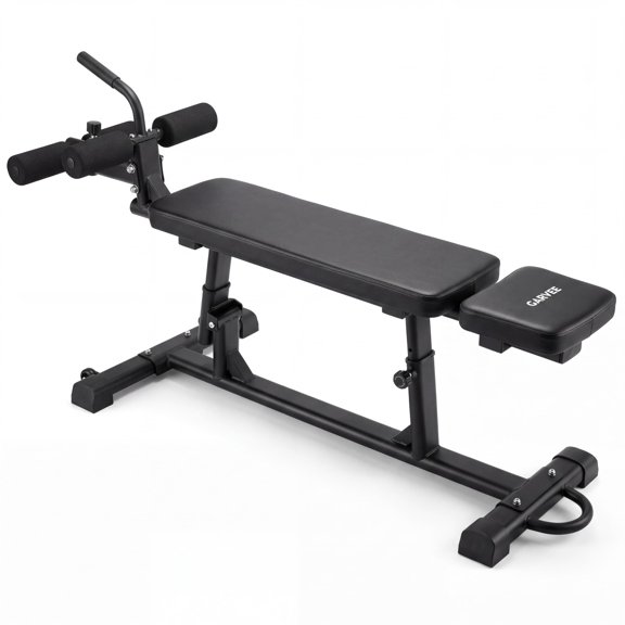 Heavy-Duty Folding Flat Bench for Home Gym – 1000 lb Capacity, Compact Space-Saving Design, PU Padded with Non-Slip Feet – Black