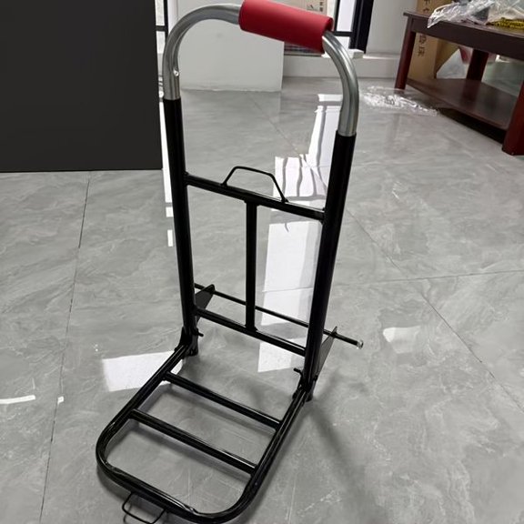 Heavy Duty Folding Garden Trolley with Step Crawler Wheels, 500 lb Load Capacity, Compact Space Saving Utility Cart with Iron and Metal Frame for Home, Warehouse, Grocery Shopping and Material