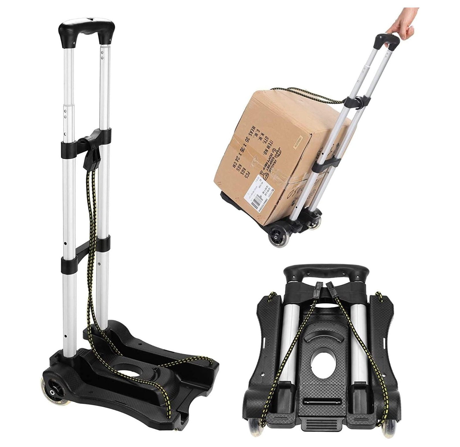 Heavy Duty Folding Hand Truck & Dolly, Assisted Hand Truck Luggage Cart