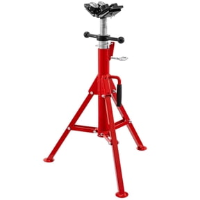 HeavyDuty Folding Pipe Support Stand, VHead MultiBall Transfer Height Adjustable 2.04 Ton Capacity for Workshop Welding Cutting Material Handling