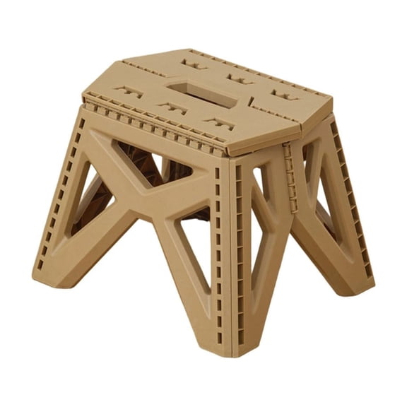 Heavy Duty Folding Plastic Step Stool - Portable Non-Slip Stool for Home, Camping & Outdoor Use, Durable Design, Ergonomic Handle, Compact & Lightweight