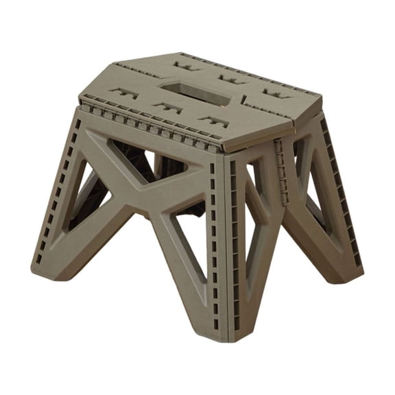 Heavy Duty Folding Plastic Step Stool - Portable Non-Slip Stool for Home, Camping & Outdoor Use, Durable Design, Ergonomic Handle, Compact & Lightweight
