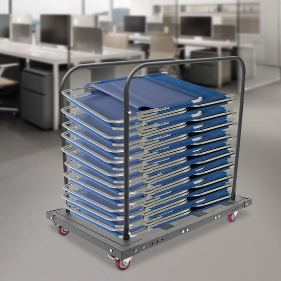 Heavy Duty Folding Table Cart w/ Wheels for Garages Homes Warehouse Hotels For Use In Schools, Offices, Event Venues, Homes