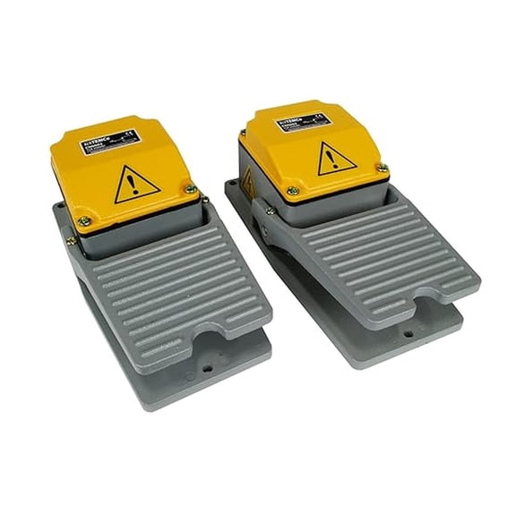 Heavy Duty Foot 2 Qty - Cast Aluminum Foot 15A SPDT Electric Pedal Momentary 5 Year Warranty