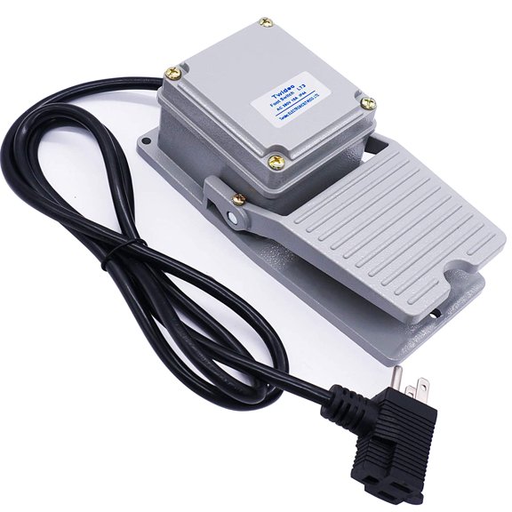 /Heavy Duty Foot Swit SPDT NO NC AC 380V 15A Electric Pedal Momentary Foot Pedal Swit with 5-ft Cable with Piggyback Plug (3-Pronged) LT-3-XCT