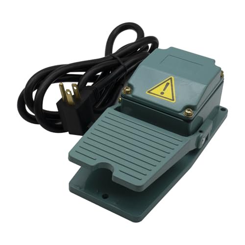 Heavy Duty Foot Switch,6.4Feet UL Listed 14AWG Extension Cord with Piggyback Plug,Deadman Foot Pedal with SPDT Micro Switch for Industry, Momentary Foot Switch with Cast Aluminum$$Electrical
