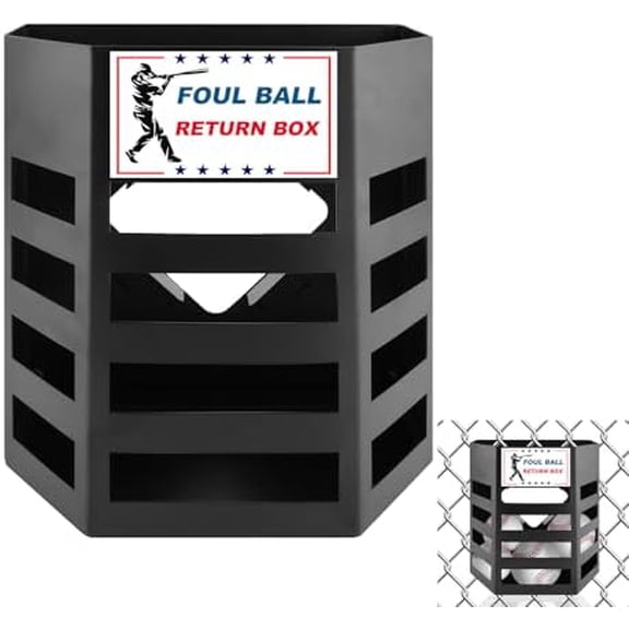 Heavy Duty Foul Ball Return Box Station, Baseball Hitting and Softball Training Equipment Practices Return Bucket with Drain Holes, Best Partner to Enhance Your Team's Practice Sessions