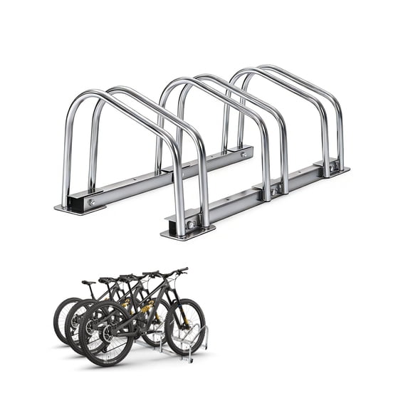 Heavy Duty Freestanding Bike Floor Stand – Dual Cycle Parking Rack for Garage and Home – Fits 22-28 Inch Wheels & Up to 2.2 Inch Tire