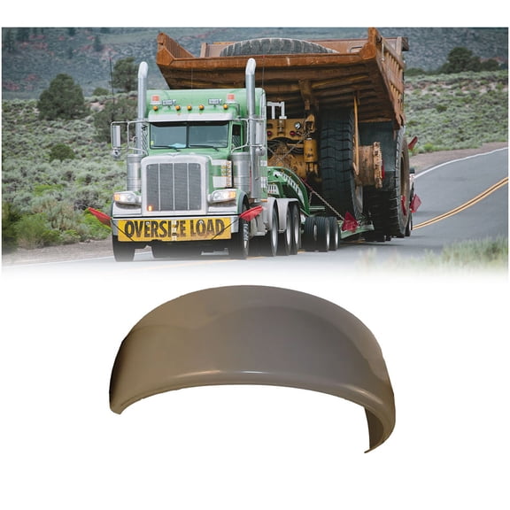 Heavy Duty Front Fender Compatible with Peterbilt 379 - Left Driver Side Aluminum Fender Replaces 15-04905M001L5 564.75018 AM56475018 FN4905L 1504905M001LS 242-6122