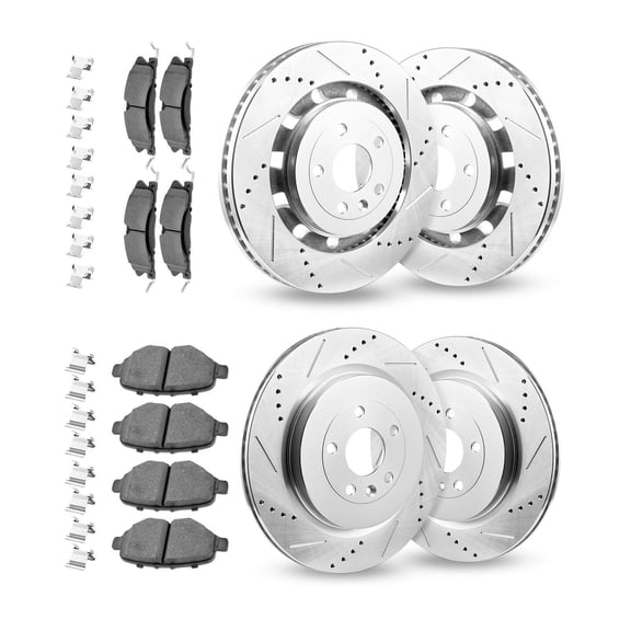 Heavy Duty Front&Rear Brake Kit for 2013-2018 Ford Explorer - Fits Limited, Sport, XLT, Platinum Models
