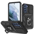 thumbnail image 1 of Heavy Duty Full Body Designed Case for Samsung Galaxy S22 6.1 Inch , Shockproof Galaxy S22 Case Camera Cover Slide Lens Charge Port Built-in 360° Rotate Ring Kickstand, 1 of 7