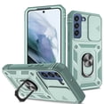 thumbnail image 1 of Heavy Duty Full Body Designed Case for Samsung Galaxy S22 Plus 6.6 Inch , Shockproof Galaxy S22 Plus Case Camera Cover Slide Lens Charge Port Built-in 360° Rotate Ring Kickstand, 1 of 7