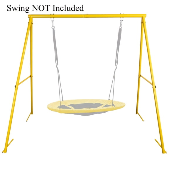 Heavy Duty Full Steel Outdoor Porch Swing Stand with 4 Ground Pegs, Fits Most Swings for Indoor Outdoor Activities, Ideal Children's Day Gift (Swing Not Included)