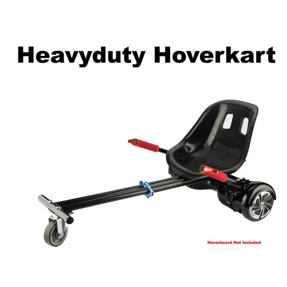 Heavy Duty Fully Adjustable Hoverkart transform your Hoverboard into Go kart Fits on 6.5", 8" and 10" Hoverboard- Red
