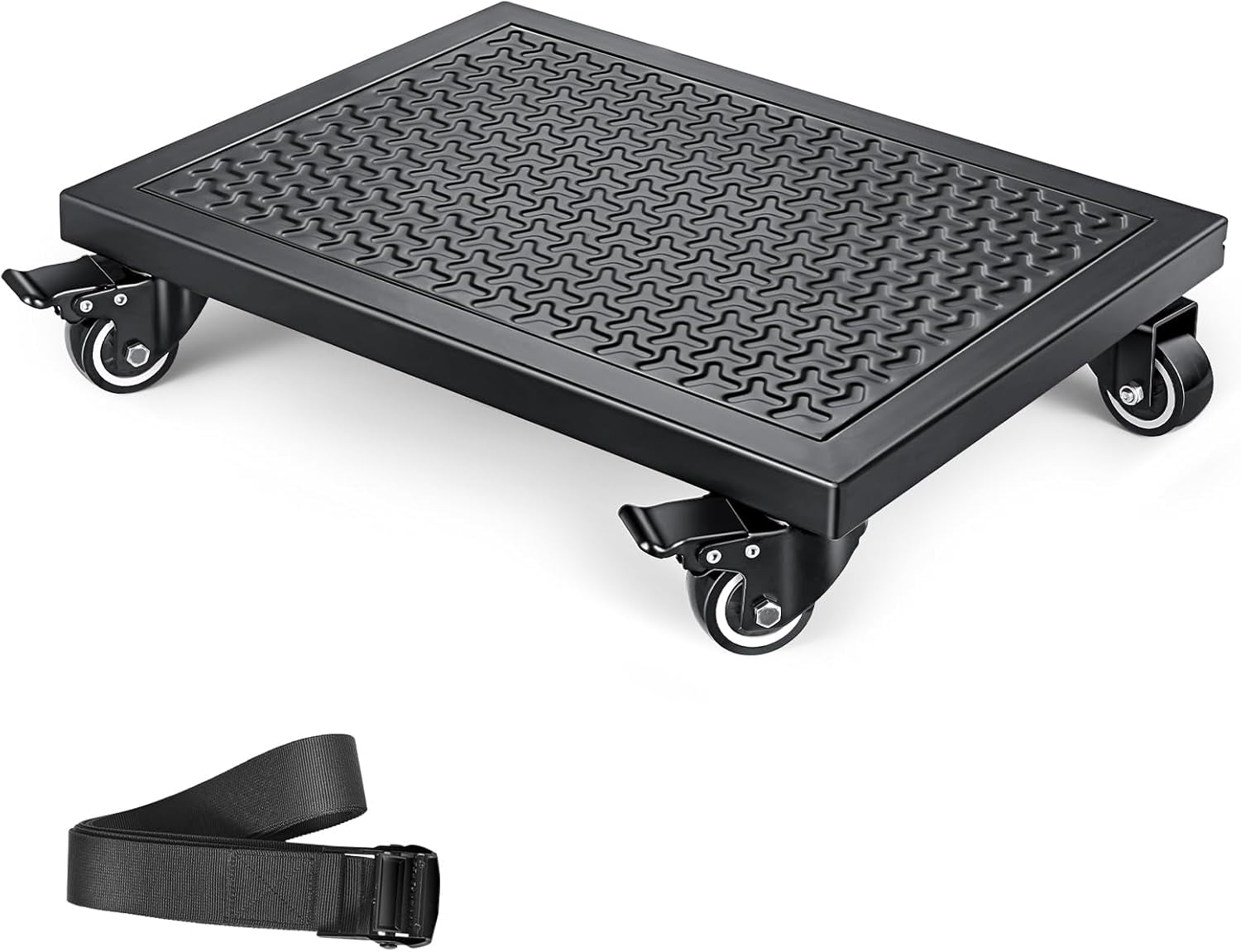 Heavy Duty Furniture Dolly 1000lbs Capacity，4 Wheel Furniture Movers with Brakes，16" x 12" Strong Steel Platform for Sofa, Safe, Appliances Moving (1 Pack)