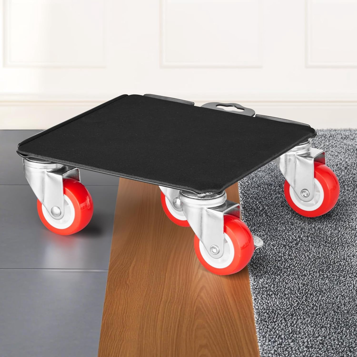 Heavy Duty Furniture Dolly with 5 Wheels - Carbon Steel Mover for Appliances, Sofa, Fridge