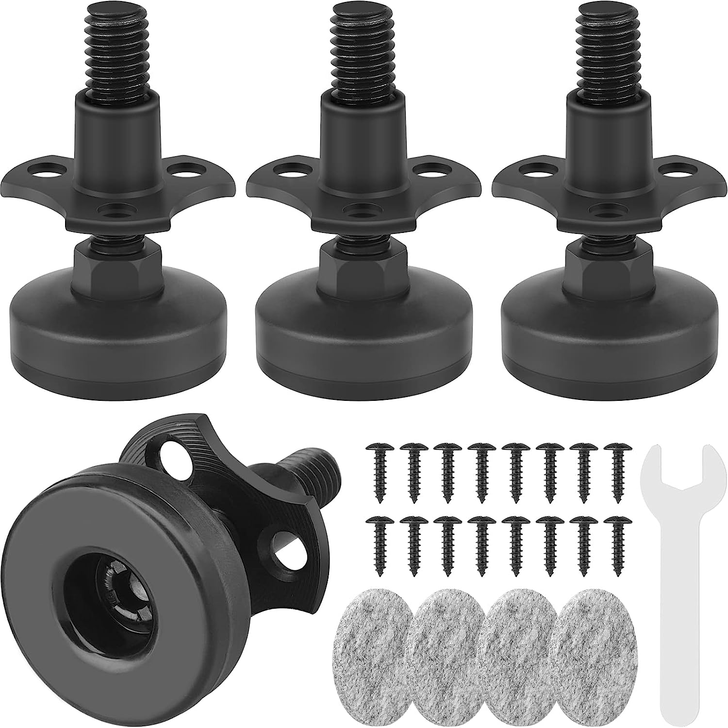 Heavy Duty Furniture Levelers 3/8''-16 Thread w/ T-Nut Kit Furniture ...