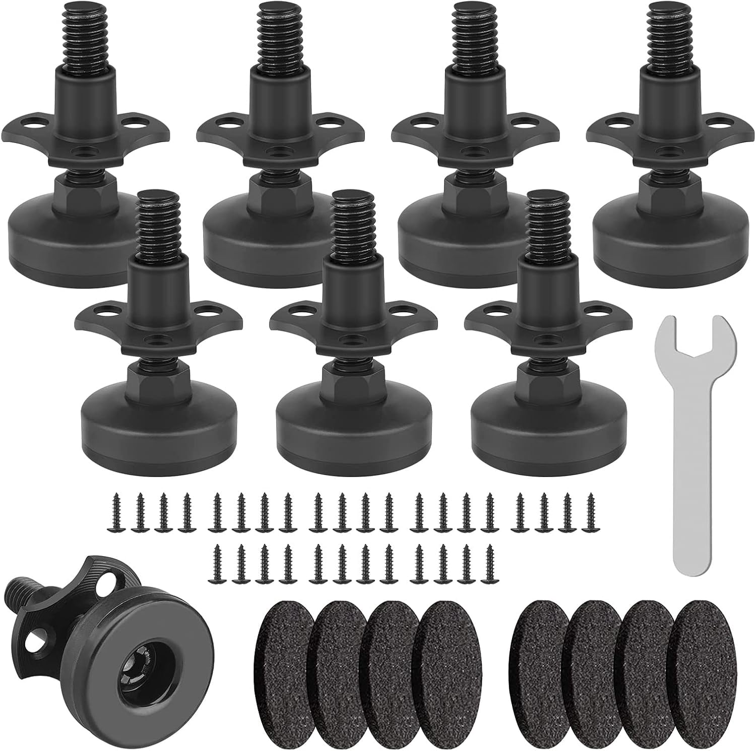 Heavy Duty Furniture Levelers, 8 Pack 3/8