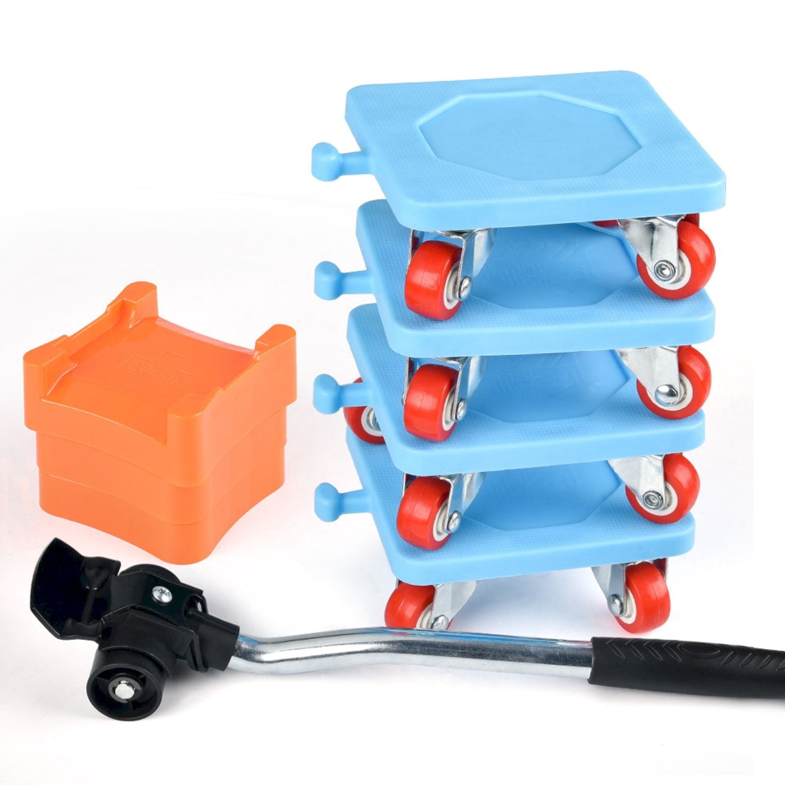 Heavy Duty Furniture Mover Lifter Set With 4 360° Rotatable Rubber Wheels Upgrade Large Panel Moving Tool For Heavy Furniture Home Moving Anti-Slip Stable Support Easy Moving Accessory