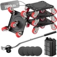 thumbnail image 1 of Heavy Duty Furniture Movers with 5-Wheel Dollies, Furniture Dolly Set with Lifter & Base, 360° Swivel Casters, Non-Slip Pads, Up to 2000 lbs Load Capacity, 1 of 12