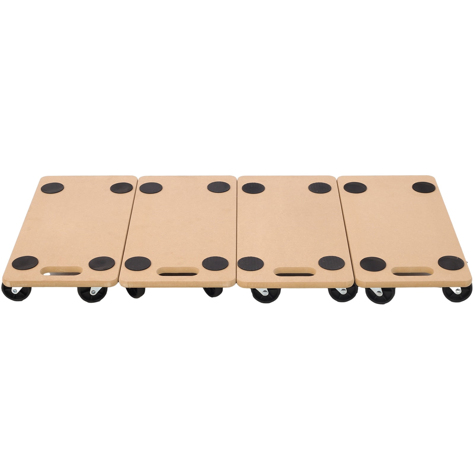Heavy Duty Furniture Moving Dolly Set (4-Pack), 500lb Capacity Wooden Platform with 4 Non-Slip Wheels for Piano, Couch, Fridge