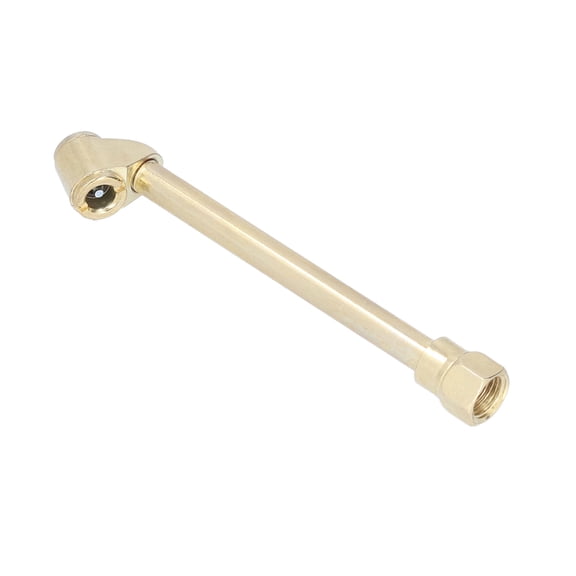 Heavy Duty G1/4 Female Thread Solid Brass Tire Air Chuck Set, Professional Dual Head Tire Chuck and Inflator Pump Nozzle Rod, Tire Inflator Air Chuck (17 inches / 43.18 cm)