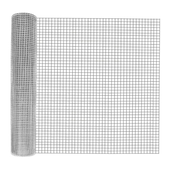 Heavy Duty Galvanized Hardware Cloth 1/2 Inch 48 in x 50 ft, 19GA Welded Wire Mesh Roll Fencing - Hot Dipped Rust Proof Chicken Wire for Poultry Netting, Rabbit Cage & Garden Enclosures