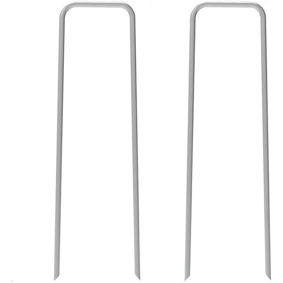 Heavy Duty Galvanized Steel Landscape Staples 6 Inch Long, U-Shaped Garden Stakes for Securing Fabric, Netting, and Edging, Pack of 100