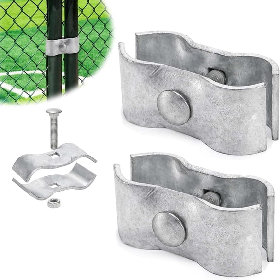 Heavy-Duty Galvanized Steel Wood Panel Clamps for 1-3/8" Horse Corral Tubing Secure Livestock Fencing Brackets for Barns Equine Structures