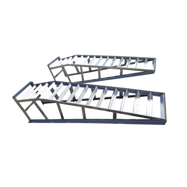 Service Ramp Commercial Heavy Duty Galvanized Tractor, Truck, Auto Service Ramps- 9,000 lbs ...