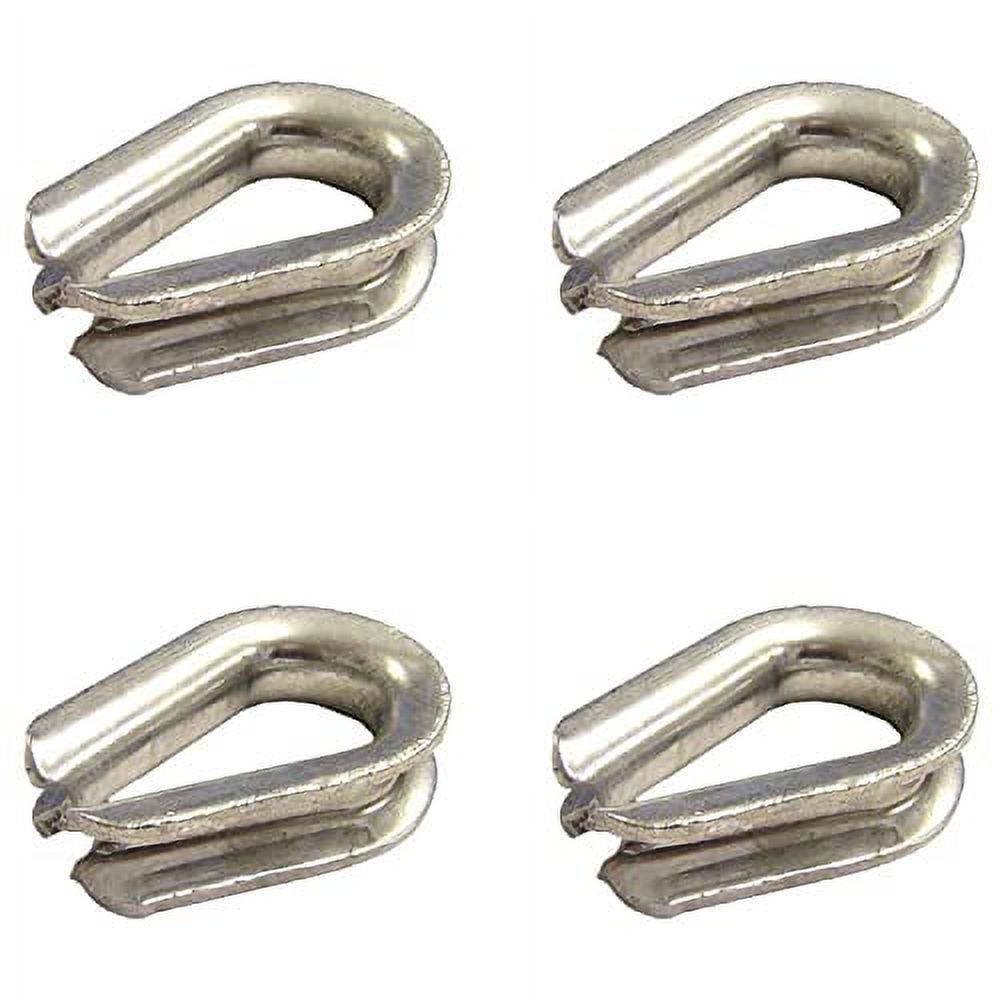 Heavy Duty Galvanized Wire Rope Thimbles 4 Pack