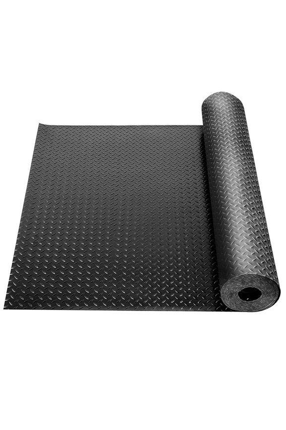 Heavy Duty Garage Flooring Mat Roll Anti-Slip Trailer Floor Covering Raised Mat
