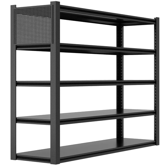 Heavy Duty Garage Shelving 72"x48"x24" with Pegboard Adjustable Metal Rack