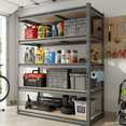 thumbnail image 1 of Heavy Duty Garage Shelving Unit, 2000 lbs Metal Storage Shelves, 5-Tier Adjustable Steel Shelving Rack, Freestanding Garage Storage Rack, Easy Assembly, 60" H for Basement Pantry Warehouse, 1 of 7