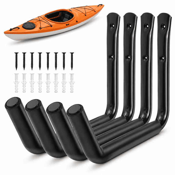 Heavy Duty Garage Storage Hooks – 120 lb Capacity Wall Mounted Rack for Kayaks, Ladders, Bikes