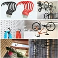 thumbnail image 1 of Heavy Duty Garage Storage Hooks 6-Pack Wall Mount Utility Hooks for Bikes Tools Equipment Black Red Metal Construction 15.3cm Length 150lb Capacity Ceiling Wall Organization System, 1 of 3