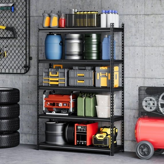Heavy Duty Garage Storage Shelves, Adjustable Metal Shelving Unit,
3 Tier/5 Tier Industrial Shelves for Storage Standing Utility Rack for Warehouse, Pantry, Basement