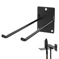 thumbnail image 1 of Heavy Duty Garage Tool Organizer Wall Mount, 10 Inch Space-Saving Dual Hooks for Garden Tools, Brooms, Rakes - Strong Iron Rack, 1 of 7