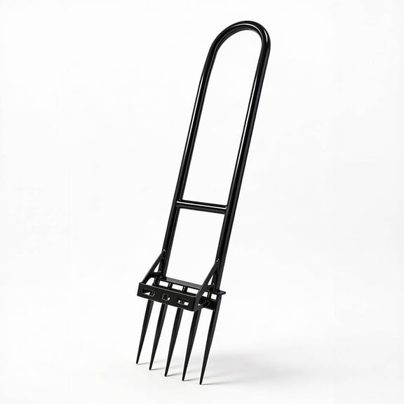 Heavy Duty Garden Broadfork - 46" Steel Long Dual Handle Pitch Fork (Ergonomic Grip for Labor-Saving), 5 Tempered Diamond Tines for Soil Loosening, Weeding, Composting, Aeration & Transplanting