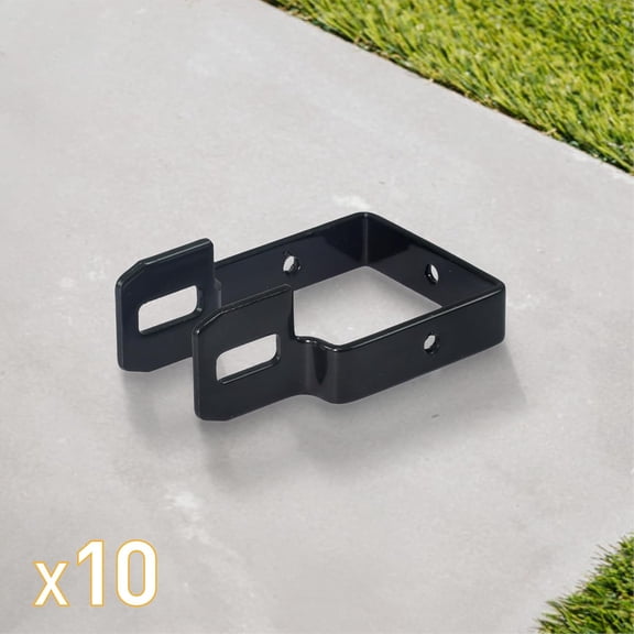 Heavy Duty Garden Fence Bracket Set, 10 Pieces Metal Steel Connectors for Post and Panel Connection