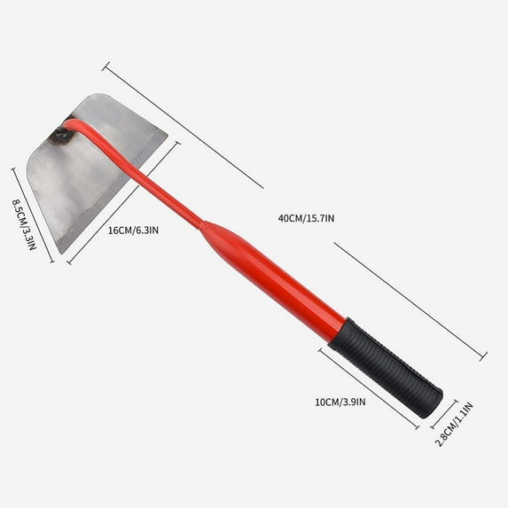 Heavy Duty Garden Hoe - Hollow Steel Weeding Tool for Vegetables & Flowers - Durable Hand-Forged Steel with Ergonomic Design - Ideal for Loosening Soil & Removing Weeds - 1 Pack