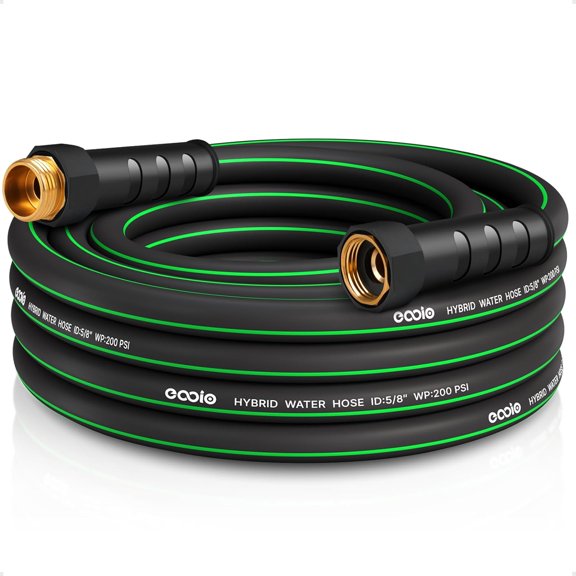 Heavy Duty Garden Hose 20ft, NON-EXPANDABLE Flexible Water Hose, Kink Resistant Lightweight Hybrid Leakproof Male to Female Fittings