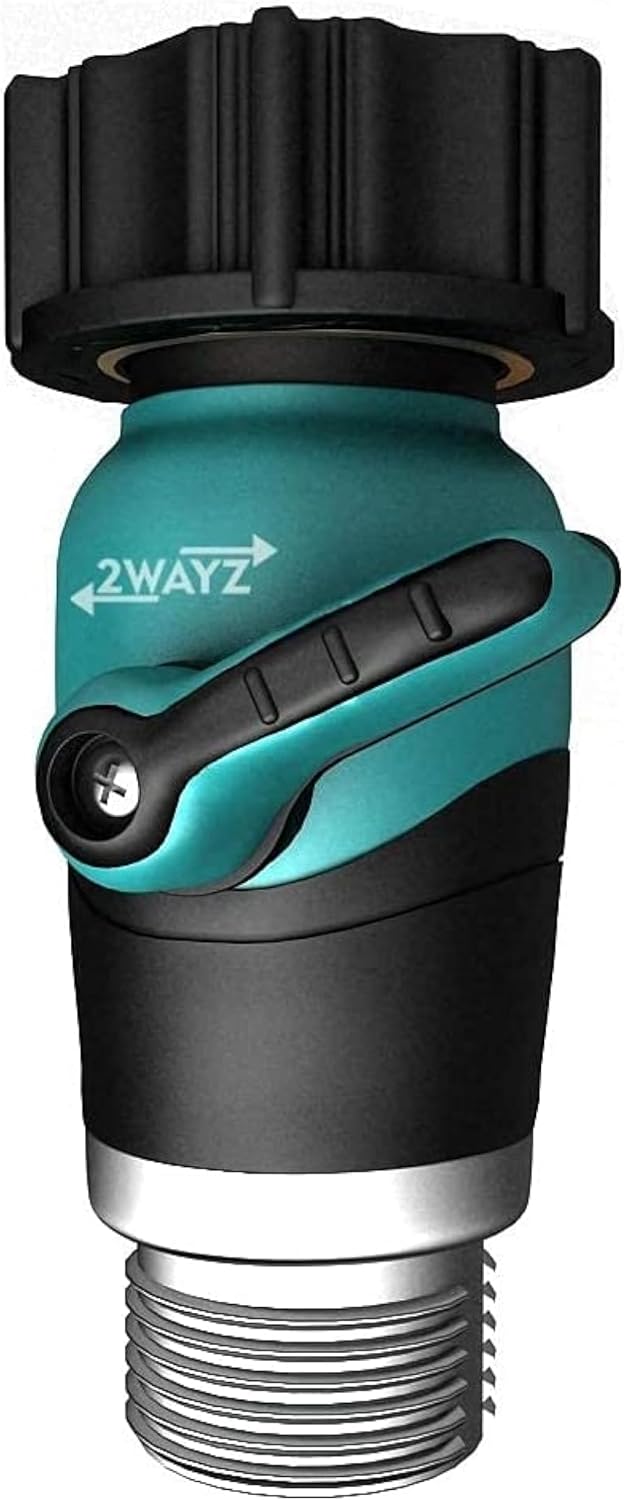 Heavy Duty Garden Hose Connector with On/Off Switch - Water Flow ...