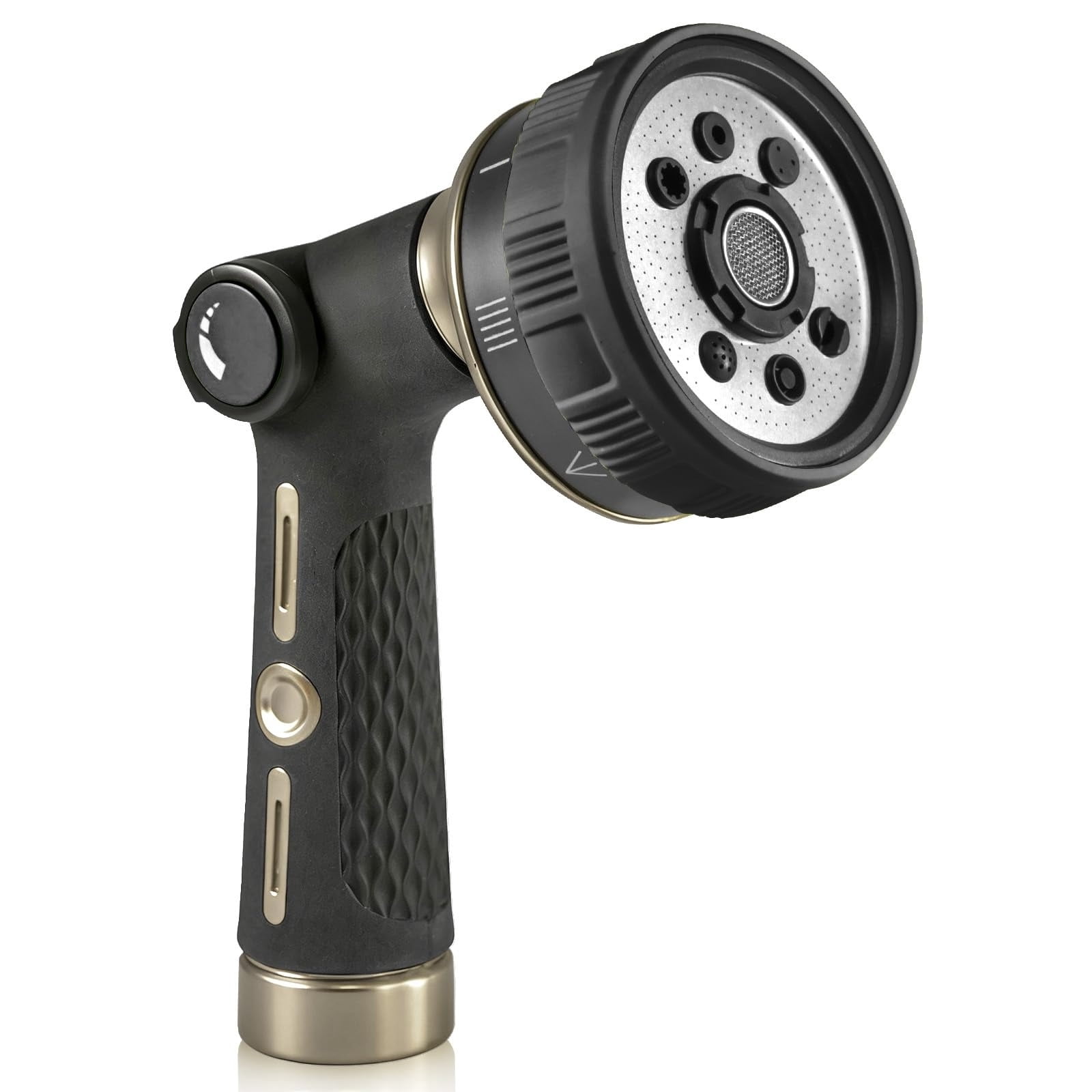 Heavy Duty Garden Hose Nozzle ,8 Spray Patterns with Adjustable Flow Control, Thumb Trigger, for Watering Plants, Washing Cars & Pets