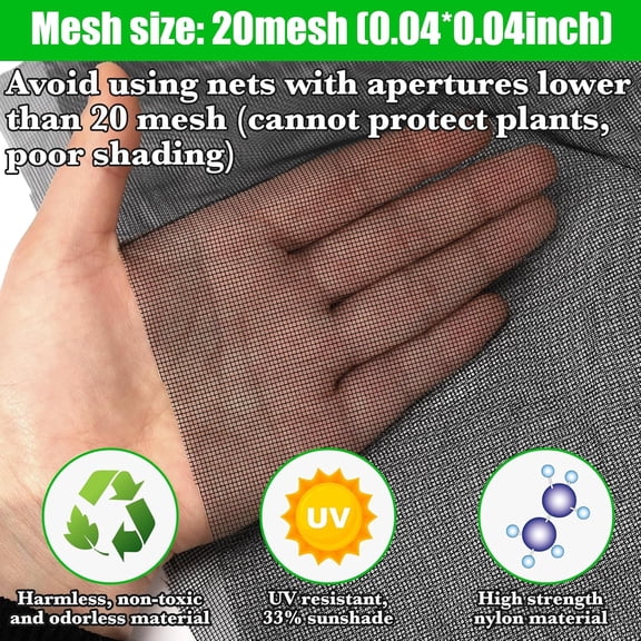 Heavy-Duty Garden Mesh Netting 9.8 x 16.4ft  Upgraded Strong Plant Protection Screen, Reusable Pest & Bird Barrier, Breathable Shade Mesh Cover for Vegetables, Fruits & Flower Beds$$Garden & Patio