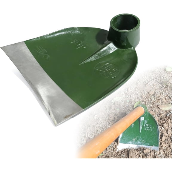 Heavy Duty Garden Round Eye Hoe for Soil Digging 2.2Lb (1Kg)- High Carbon Rail Steel, Hand-Sharpened Edge, Heat-Treated for Strength & Stable Performance(Not Included Handle)