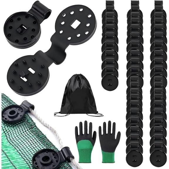 Heavy Duty Garden Tarp Clips Set, 2026 Upgraded Reusable Shade Cloth Clips, Removable Windproof Fix Clamps for Gardening,Greenhouse,Sun Shade Net,Anti Bird Netting Awning Tarp (5OPCS)