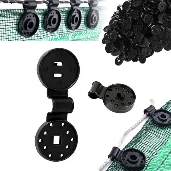 Heavy Duty Garden Tarp Clips Set, Shade Netting Clips, Clips for Shade Netting, Reusable Lock Grip Plastic Sunscreen Sun Shade Net Clips for Garden Patio Awning Mesh Fabric Clamp (50pcs)